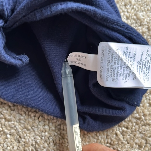 Crewcuts long sleeve navy tie waist shirt size 12 - Picture 4 of 4